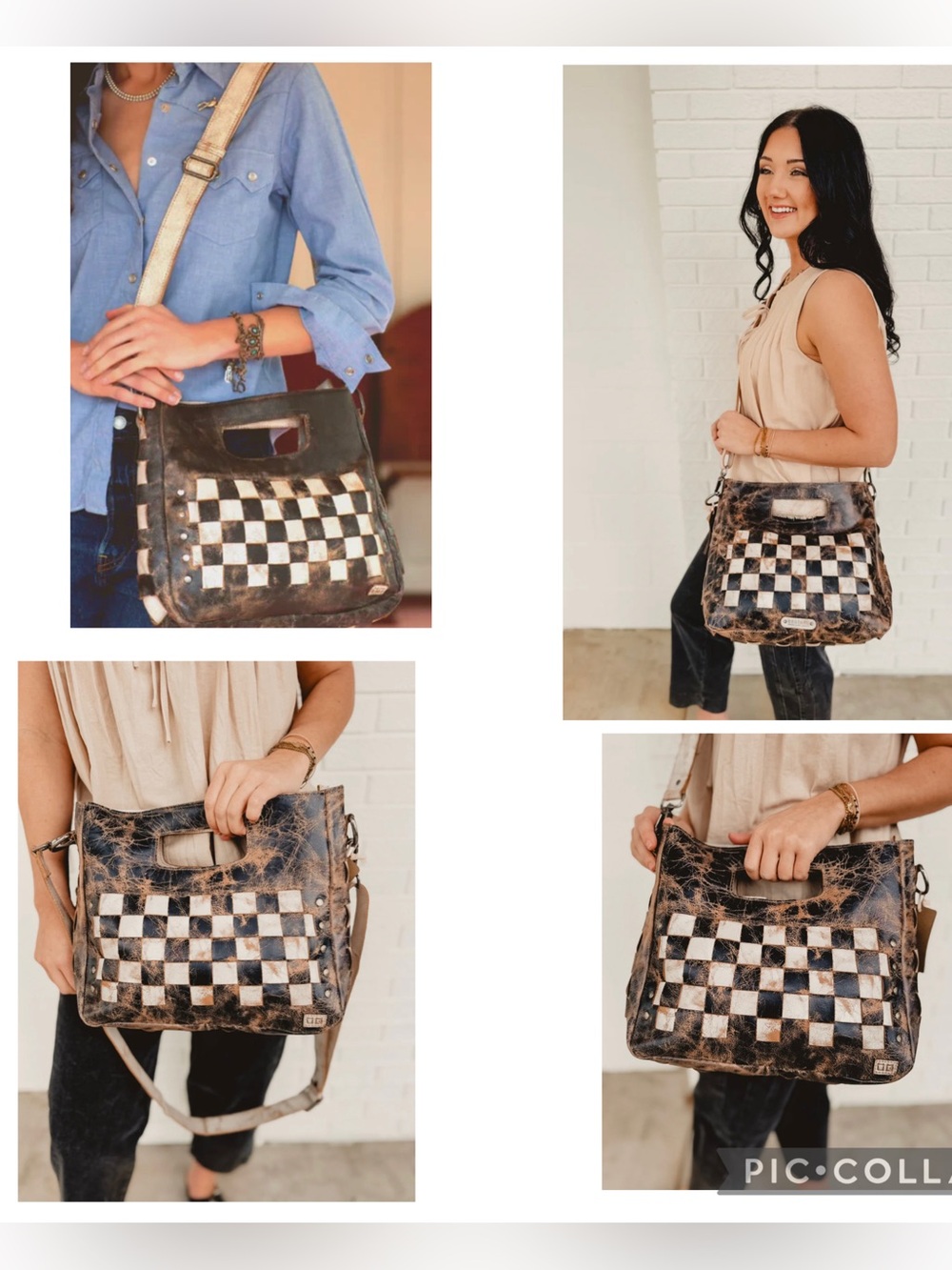 NWT Bed Stu Orchid Satchel Handbag Crossbody Bag Black Lux Nectar Lux MSRP $280 - Picture 15 of 15